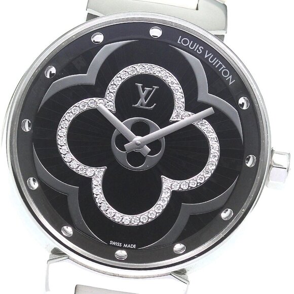 LOUIS VUITTON Tambour Moon Divine QA020 black Dial Quartz Ladies Watch_826211 - Picture 2 of 7